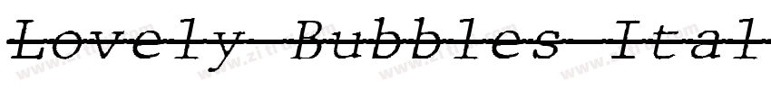 Lovely Bubbles Itali字体转换